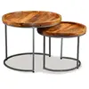 Image de Ensemble de tables d appoint 2 pcs Bois de manguier massif