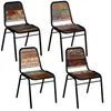 Image de Lot de 4 chaise interieur non pliable H. 89 cm en bois
