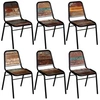 Image de Lot de 6 chaise interieur non pliable H. 89 cm en bois