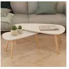 Image de Ensemble de tables basses 2 pcs Bois de pin massif Blanc