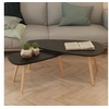 Image de Ensemble de tables basses 2 pcs Bois de pin massif Noir