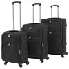 Image de Ensemble de valises souples - - 3 pcs - Noir - Tissu Oxford - Roulettes 360°