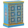 Image de Buffet Bois massif de manguier Peinture manuelle turquoise