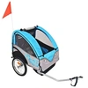 Image de Remorque de vélo gris et bleu 30 kg