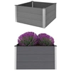Image de Jardinière - WPC - 100 x 100 x 54 cm - Gris - Composite bois-plastique - Carré