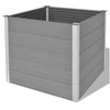 Image de Jardinière - - Lit surélevé de jardin - 100x100x91 cm - Gris - Composite bois-plastique