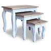 Image de 3-delige Tafeltjesset massief mahoniehout244505