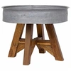 Image de Table basse Bois de récupération massif 60 x 45 cm Argenté