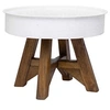 Image de Table basse Bois de récupération massif 60 x 45 cm Blanc