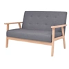 Image de Canapé à 2 places Tissu Gris foncé