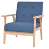 Image de Fauteuil tissu bleu