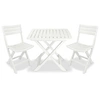 Image de Ensemble de bistro pliable 3 pcs Plastique Blanc