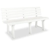 Image de Banc de jardin 145,5 cm Plastique Blanc