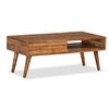 Image de Table basse Bois massif avec tiroir sculpté 100 x 50 x 40 cm