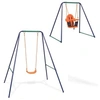 Image de Balançoire Simple 2-en-1 et Balançoire pour Tout-petits Orange Portique 91362