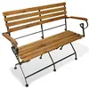 Image de Banc pliable - - 112 cm - Bois d'acacia - Résistant aux intempéries - Design classique