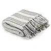 Image de Couverture coton à rayures 160x210 cm Gris et Blanc245328