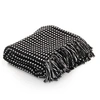 Image de Plaid vierkanten 220x250 cm katoen zwart245332