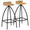 Image de Lot de 2 chaise de bar interieur empilable non pliable H. 82 cm en bois
