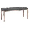 Image de Banc Lin Bois solide 110x38x48 cm Gris foncé