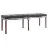Image de Banc Lin Bois solide 150x40x48 cm Gris foncé