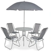 Image de Salon de jardin acier gris 6 pieces 4 personnes