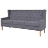 Image de Canapé à 3 places Tissu Gris