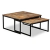 Image de Table basse gigogne 2 pcs Teck massif de récupération