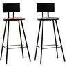 Image de Tabourets de bar lot de 2 bois massif de récupération