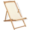 Image de Teck Chaise de Terrasse Couleur Crème Chaise de Balcon Meuble de Jardin