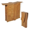 Image de Table pliable de bar 155x53x105 cm Bois de teck solide