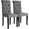 Image de Lot de 2 chaise en plastique non pliable H. 96 cm interieur gris