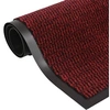 Image de Paillasson Rectangulaire Tapis de Sol Antidérapant Tapis de Porte Tapis d'Entrée Paillasson de Couloir Interieur Anti-poussière 60x90 cm Rouge 132708