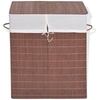 Image de Panier à linge rectangulaire Bambou Marron
