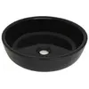 Image de Lavabo rond Céramique Noir 42 x 12 cm