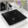 Image de Lavabo Céramique carré Noir 41,5 x 41,5 x 12 cm
