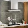 Image de - Hotte - hotte décorative - largeur : 90 cm - profondeur : 45 cm - evacuation & recyclage - argent