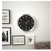 Image de Horloge Murale à Quartz Hygromètre Thermomètre Noir Pendule de Cuisine 50624