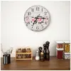 Image de Horloge Murale à Quartz Fleur Montre de Salon Pendule de Mur MDF 30 cm Multicolore 50625