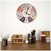 Image de Horloge Murale Vintage Colorée 30 cm Décoration pour Maison Chambre 50629