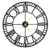 Image de Horloge Murale Vintage Mouvement à Quartz Métal Montre Pendule de Salon 50645