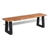 Image de Banc en bois d'acacia massif 145 cm