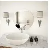 Image de Lot de 2 Etagères Murales Flottantes, 80x9x3 cm, MDF, Blanc, Ledge en U pour Photos, Etagère d'Affichage, Rangement 245703