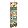 Image de Porte-manteau mural avec 6 crochets 120 x 40 cm HOME IS