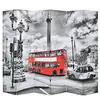 Image de Kamerscherm inklapbaar Londen bus 228x170 cm zwart en wit245876