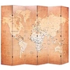 Image de Kamerscherm inklapbaar wereldkaart 228x170 cm geel245880