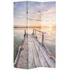 Image de Cloison de séparation - - Pliable 120x170 cm - Toile durable - Impression lac - Design contemporain