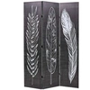 Image de Cloison de séparation - - Pliable 120x170 cm - Plumes Noir et blanc - Intérieur - Design contemporain