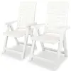 Image de lot de 2 Chaises inclinables de jardin Plastique Blanc