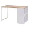 Image de Table d'écriture 120 x 60 x 75 cm chêne et blanc